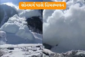 jammu kashmir Sonamarg avalanche video viral in social media